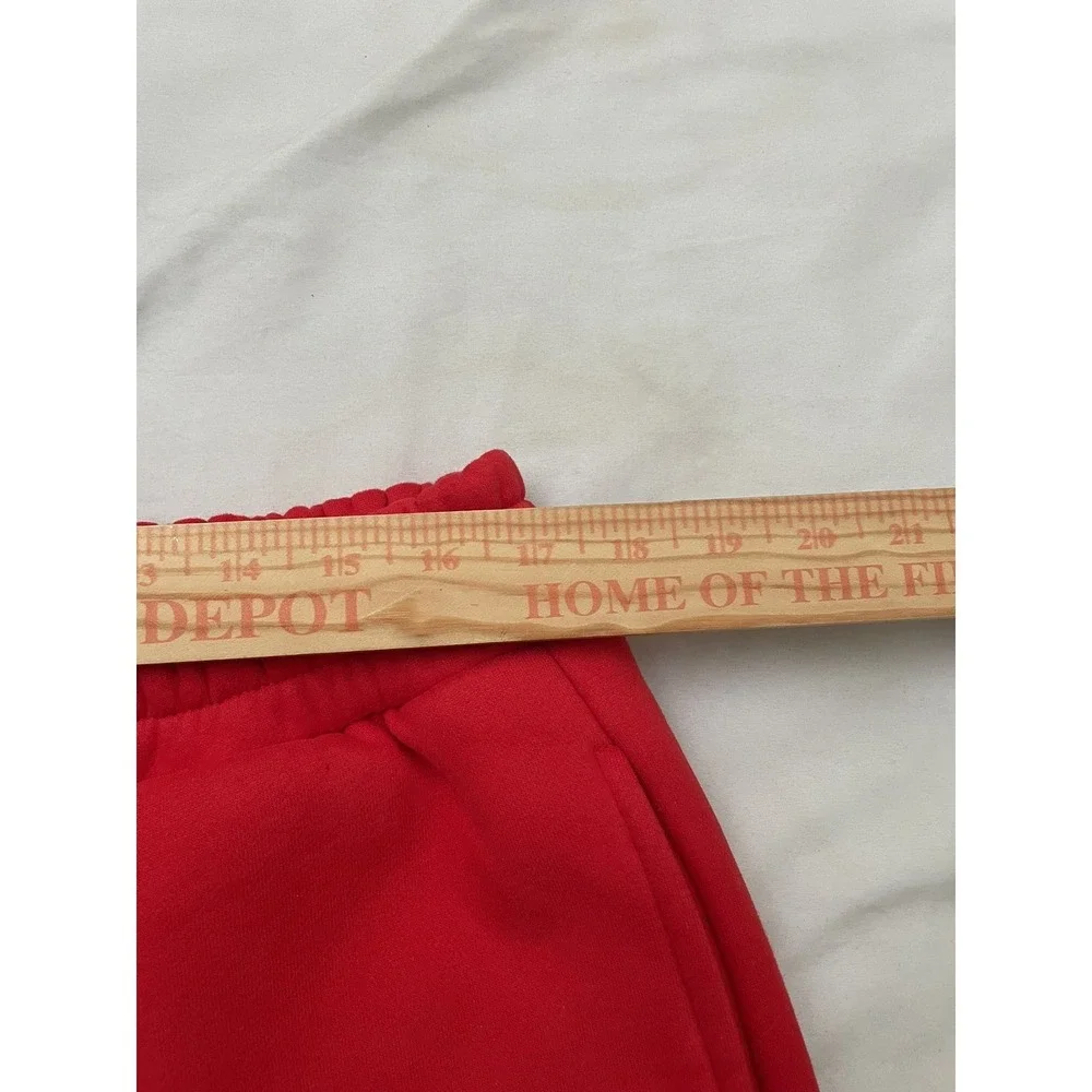 Comfrt Fleece Sweatpants Unisex Size XL Red Logo Casual Travel